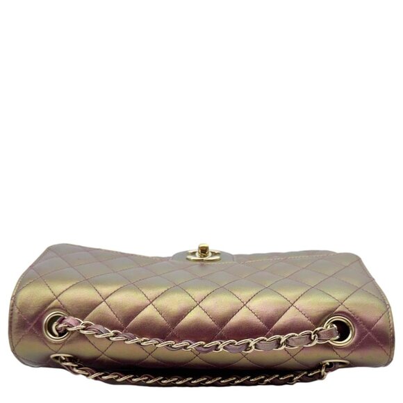 Chanel  Classic Double Flap Medium Quilted Iridescent Leather Shoulder Bag - Picture 4 of 14
